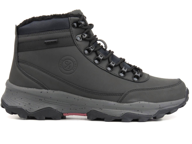 Trekkingi, buty zimowe męskie ciepłe - CROSS JEANS KK1R4027C, czarne