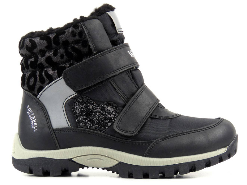Śniegowce dziecięce SOFTSHELL - WOJTYŁKO 21038, czarne