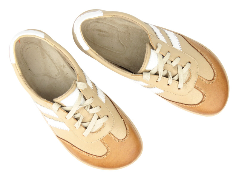 Damskie buty barefoot z naturalnej skóry Helios Komfort 469, jasny brąz