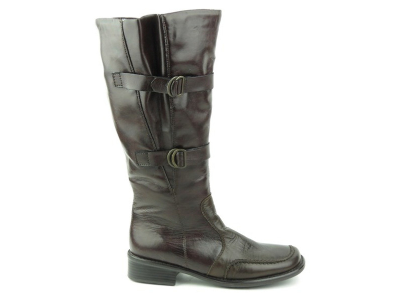 Skórzane kozaki damskie z wełną - Rieker 79462