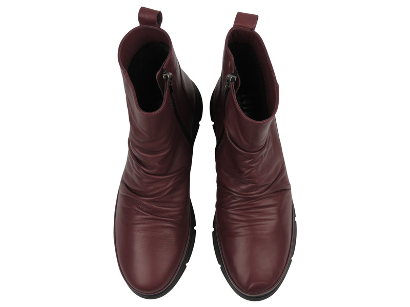 Botki damskie Nika Komfort 0452-505, burgund