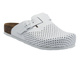 Skórzane klapki męskie białe Leon 4700M