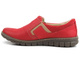 Wygodne półbuty damskie slip on - Helios Komfort 329, czerwone