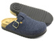Filcowe kapcie damskie ze skórzaną wkładką - Inblu DJ-07, granatowe