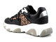 Sneakersy, buty sportowe damskie z panterką - GOE J-298, czarne