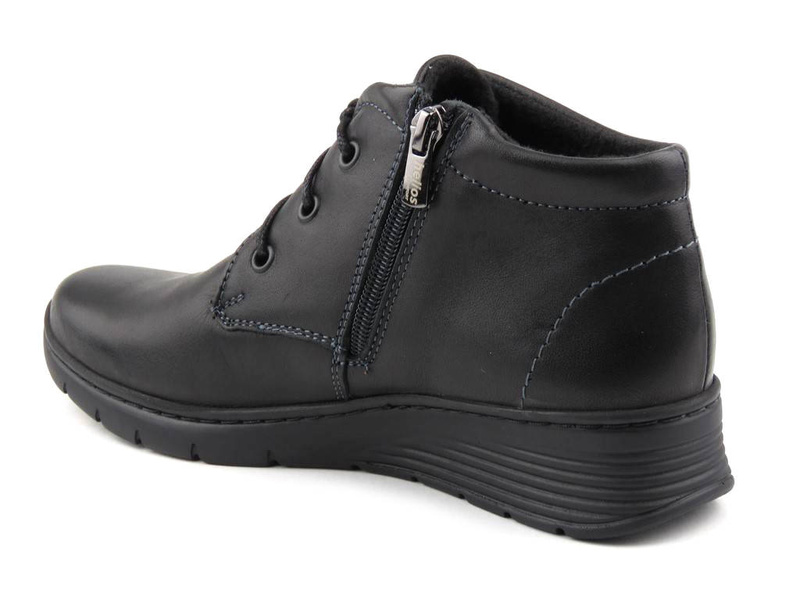 Wygodne, lekkie botki damskie - HELIOS Komfort 504, czarne
