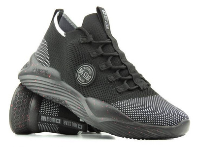 Buty sportowe męskie przewiewne, oddychające - BIG STAR LL174282, czarne