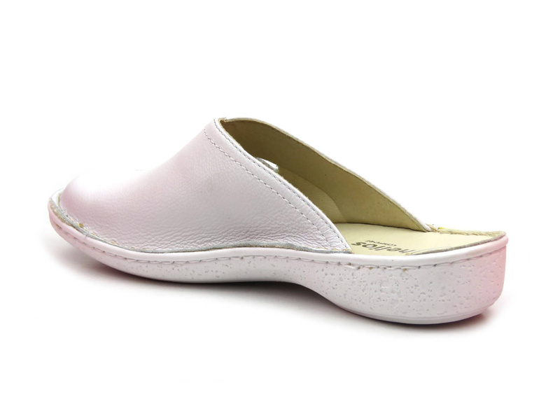 Lekkie i wygodne klapki damskie - Helios Komfort 660, białe