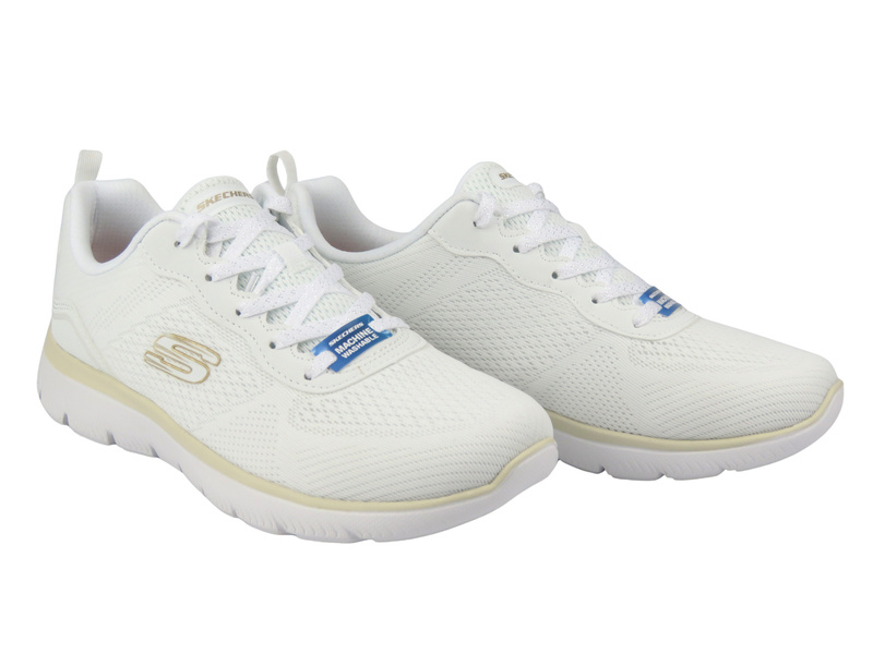 Sportowe buty damskie Skechers 150291 białe – lekkość i wygoda na co dzień