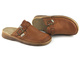 Skórzane klapki męskie polskiej marki HELIOS Komfort 011, brązowe