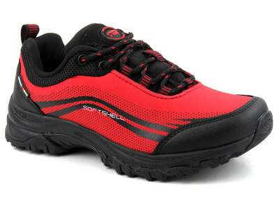 Trekkingi damskie z softshell - AMERICAN CLUB WT12/22, czerwone