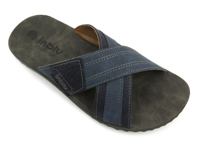 Wygodne klapki męskie - Inblu FN-107, granatowe
