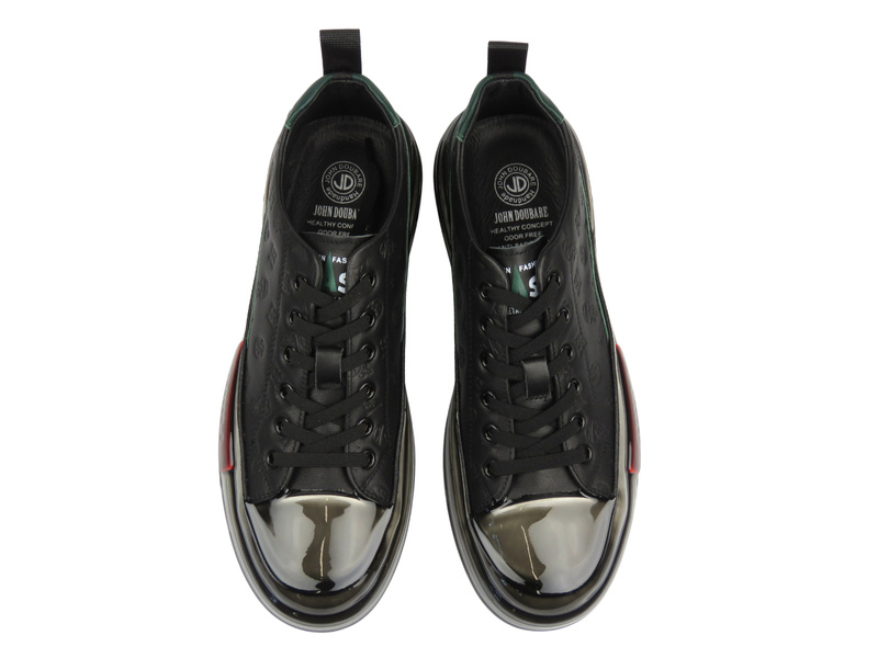 Nowoczesne sneakersy męskie - JOHN DOUBARE 8311, czarne