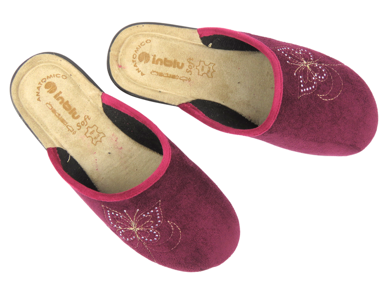 Kapcie Domowe Damskie Inblu LY-119, Bordowe