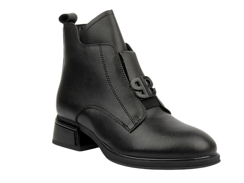 Botki Damskie - Sokolski Z24-261 Czarne Na Zamek 