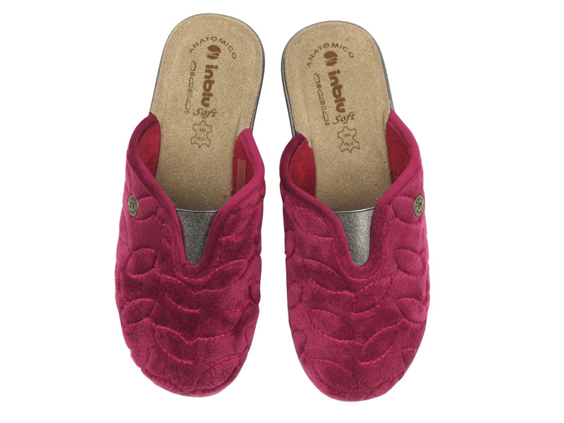 Wygodne kapcie damskie INBLU GI-24, bordowe