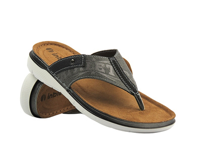 Klapki japonki męskie szare INBLU VI-1E