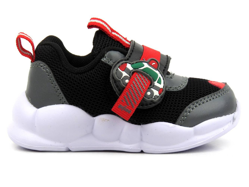 Buty sportowe dziecięce z samochodem - BEFADO 516P096, czarne