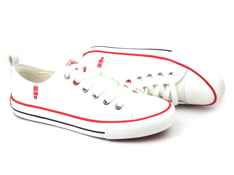 Trampki męskie klasyczne - BIG STAR JJ174062, białe
