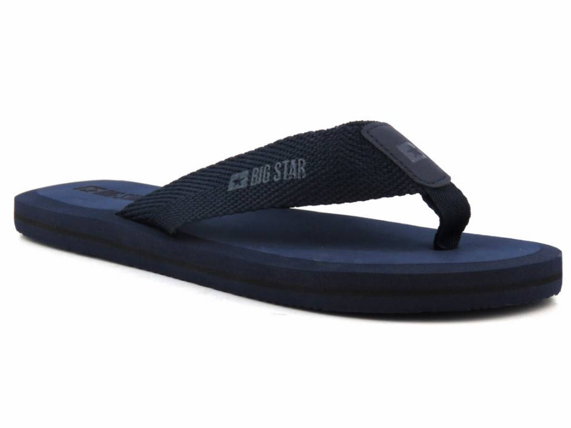 Japonki męskie na miękkiej piance - BIG STAR LL174617, granatowe
