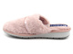 Futerkowe, miękkie kapcie damskie z kokardką - INBLU LB-91, różowe