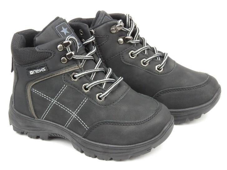 Trekkingi dziecięce, buty zimowe- News 23DZ26-5241,czarne