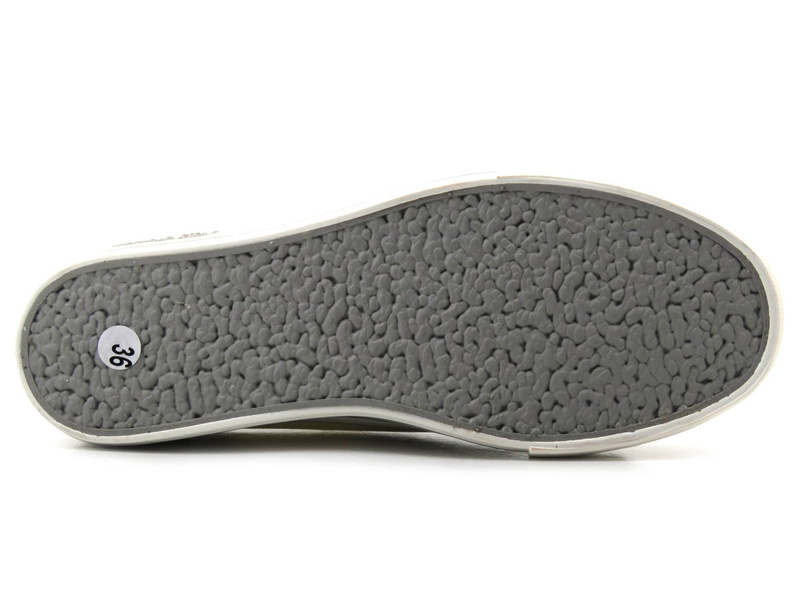 Trampki damskie na grubej podeszwie - BIG STAR KK274012, białe