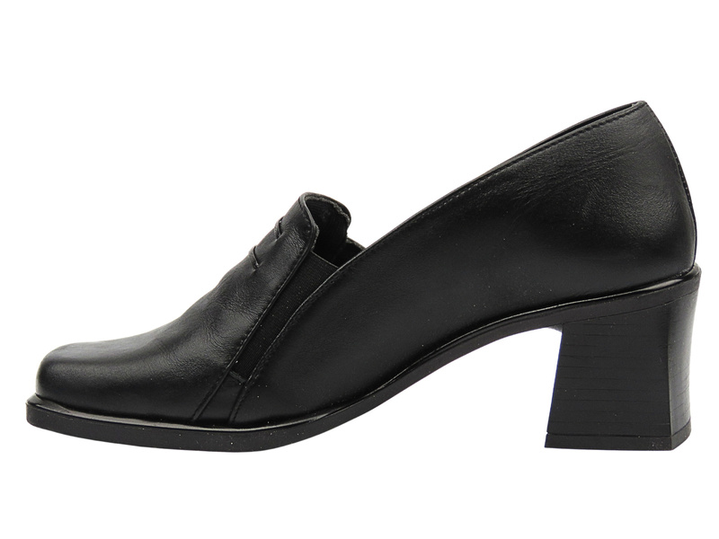 Eleganckie buty damskie na obcasie - BUCIK 12, czarne