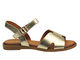 Skórzane sandały damskie złote Cambell 25-00659
