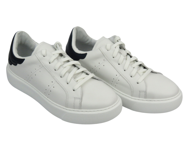 Skórzane półbuty męskie Eksbut 2G-7264-378, białe