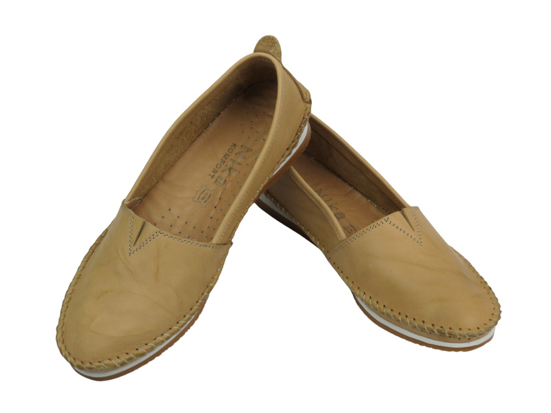 Półbuty damskie - Nika Komfort H-741, beżowe