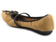 Baleriny dziecięce z gumką - MSTVOGUE 209-S66, brązowe