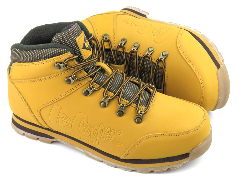Ciepłe trzewiki, buty męskie trekkingowe - LEE COOPER 21-01-0706M, camel