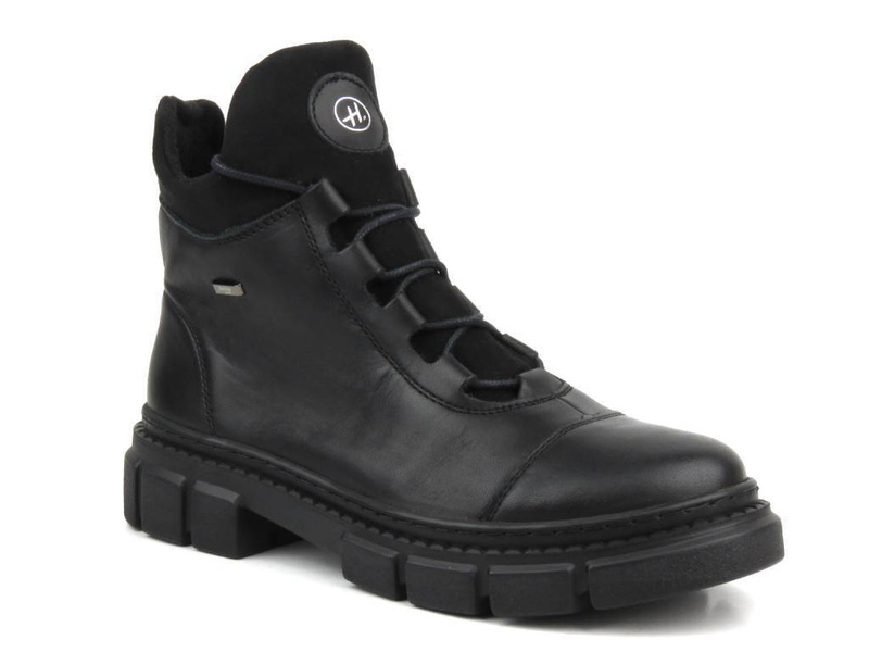 Wygodne botki damskie - HELIOS Komfort 556, czarne