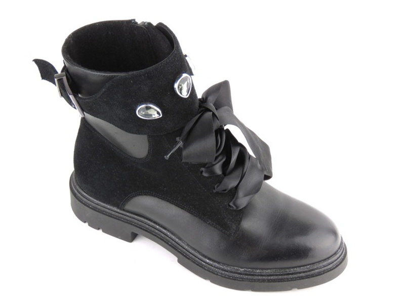 Botki damskie z kryształkami Badura 8148