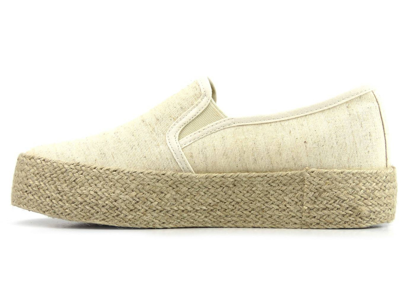 Espadryle damskie, półbuty na lato - CROSS JEANS JJ2R4014C, beżowe
