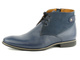 Skórzane trzewiki męskie z suwakiem - Conhpol 4637, granatowe
