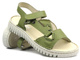 Skórzane sandały damskie polskiej marki - HELIOS Komfort 249S, zielone