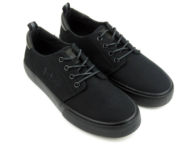 Trampki męskie przed kostkę - LEE COOPER 22-31-0857M, czarne