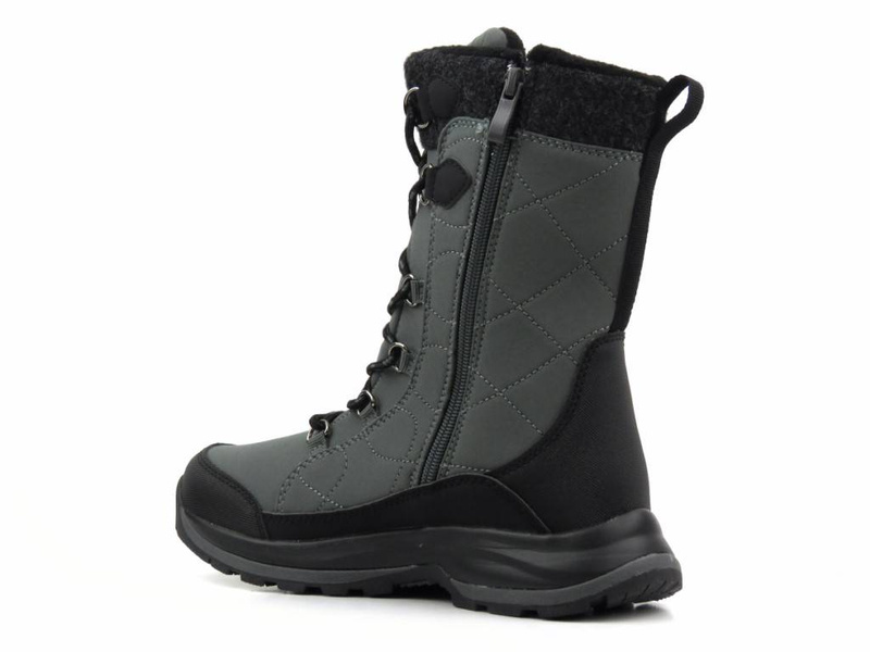 Wysokie buty zimowe, śniegowce damskie DK TECH SoftShell 2105, szare