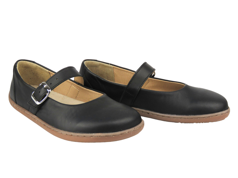 Lekkie półbuty damskie barefoot Helios Komfort 471, czarne