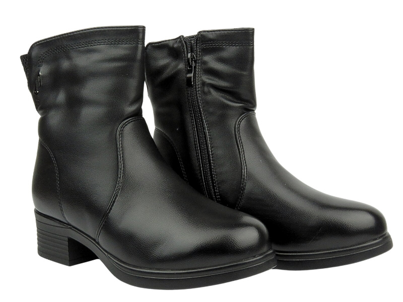 Ocieplane botki damskie - Vinceza 85152, czarne