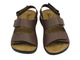 Sandały męskie na rzepy ciemnobrązowe Sanipur DT-04