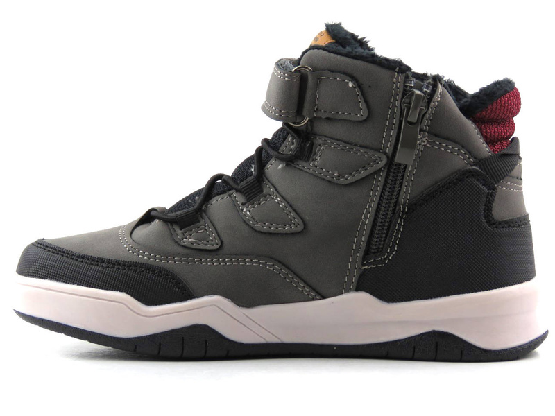 Buty zimowe dziecięce - AMERICAN CLUB ES105/22, ciemnoszare