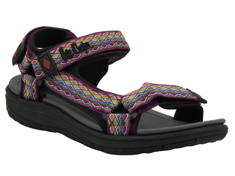 Sandały damskie sportowe - Lee Cooper 25-34-3565L, fioletowo-szare