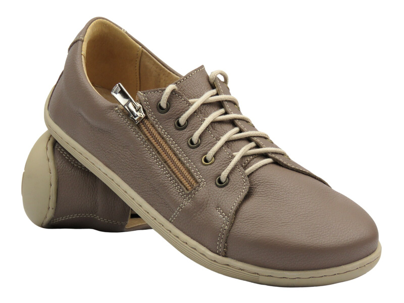 BareFoot półbuty minimalistyczne damskie khaki Helios Komfort 436