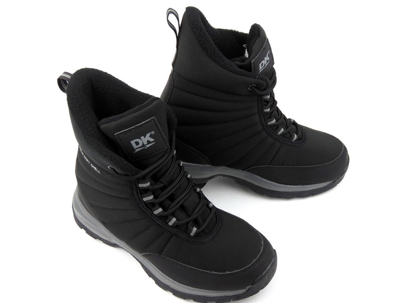 Ciepłe śniegowce damskie DK Soft Shell 1027, czarne