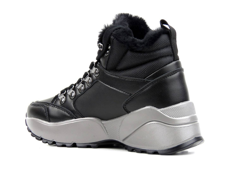 Śniegowce damskie na grubej podeszwie - LEE COOPER LCJ-21-31-0618L, czarne