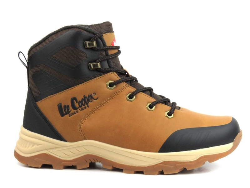 Wysokie trekkingi męskie zimowe - LEE COOPER LCJ-23-01-2046M, brązowe
