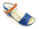 Wygodne sandały damskie na koturnie kolor niebieski Helios Komfort 220